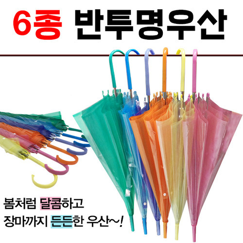 k19867-6종 반투명우산(1772)/우산,우비,투명우산