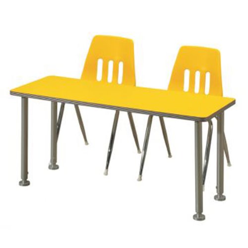 ss215 노랑 열린책상2인용(높이조절)/학교 유아 교구