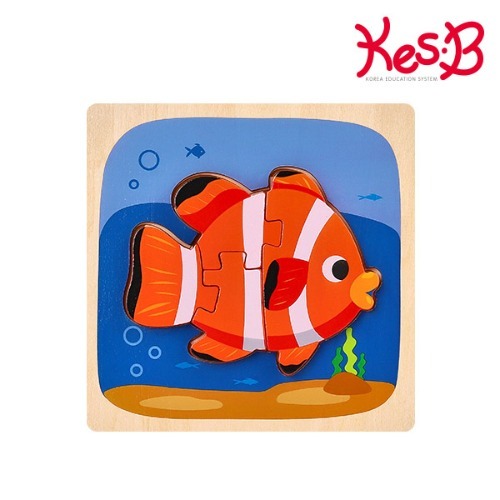 cs2098 베이비퍼즐(물고기)/영아 유아 원목 직소 퍼즐