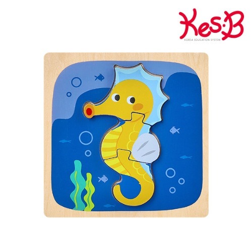 cs2095 베이비퍼즐(해마)/유아 어린이 원목 직소 퍼즐