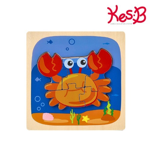 cs2097 베이비퍼즐(꽃게)/유아 어린이 원목 직소 퍼즐