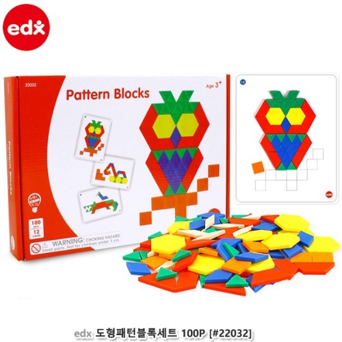 it3060 도형패턴블록세트100p/유아 어린이 블럭 퍼즐