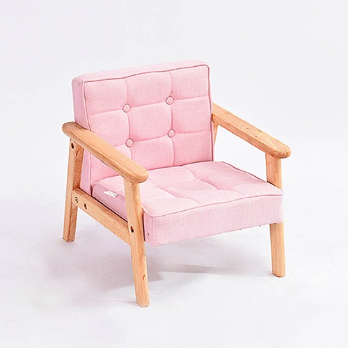 kh435 우든패브릭소파 1인(핑크)/유아가구 유치 의자